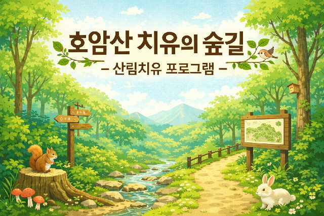 호암산 치유의 숲길-가족 대상 산림치유 프로그램(토) 포스터