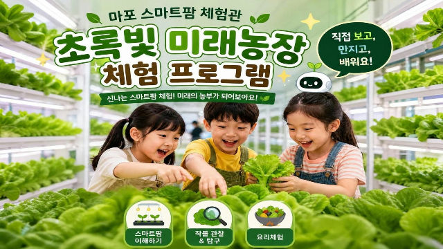 [마포 스마트팜 체험관] 초록빛 미래농장 교육 · 체험 프로그램 포스터